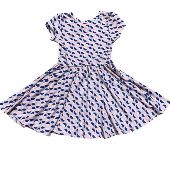 Dot Dot Smile Toddler Girl Size 2T Pink Geometric Cap Sleeve Twirl Dress NWT‎ - Picture 4 of 6